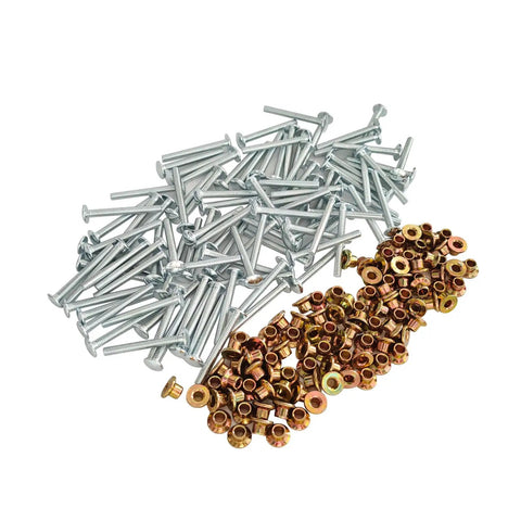 100Pcs Stainless Steel 3 16 Inch Medium Flange Collar Rivet Kit For Peterbilt 379 Huck Bolt Systems Direct Replacement For OEM MGP98T R6 10G MGCS R6U Beefy Heavy Duty Truck Upgrade displayed on white background.