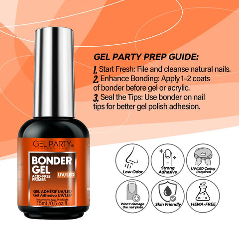 Nail Prep Kit 2x15ml HEMA Free Dehydrator And Acid Free Primer For Acrylic Gel UV LED And Press On Nails With Strong Adhesion