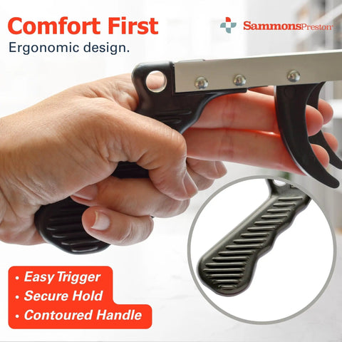 26 Inch Reacher Grabber Tool With Lightweight Aluminum Build Trash Picker And Garden Nabber Reaching Claw Portable Dressing Aid Handy Pickup Tool For Reaching High Shelves And Dropped Items