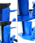 Big Time Air Powered Hydraulic Toe Jack Lift 20 Ton Max Pull 10 Ton Toe Lift showing heat treated steel construction details.