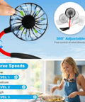 2 Pack Neck Fan Portable Rechargeable Personal Cooling Wearable Around The Neck For Men And Women USB Battery Operated