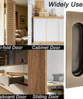 Slick And Hella Sturdy 4.7 Inch Rectangle Recessed Door Handles With Comfortable Oval Finger Flush Pulls For Barn And Sliding Pocket Doors Rust Resistant Stainless Steel Set Of Two on various door types