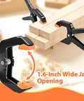 Heavy Duty 3.5 Inch Spring Clamps Pack Of 18 for Woodworking with 1.6 inch jaw opening clamping wooden blocks
