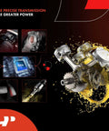 Illustration of engine components showcasing performance enhancement and precision transmission features.