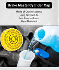 Direct Fit Brake Fluid Reservoir Cap Replacement For Jeep Wrangler Dodge Journey Ram 1500 2500 3500 Master Cylinder OEM 4683656AB 5014518AA Keeps Seal Tight And Prevents Fluid Leakage Easy Install being filled with fluid.