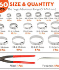 360-piece Single Ear Hose Clamp Kit With Crimping Pliers, 5.3-36.1mm 304 Stainless Steel Oetiker Style Clamps, Leak-Proof for plumbing use.