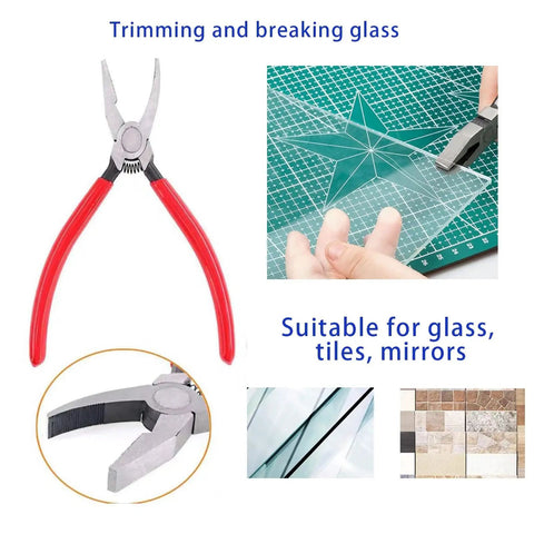 Glass Cutting Tools Set For DIY Projects Glass Cutter Kit With Running Pliers And Breaking Pliers Stained Glass Tools