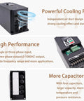 2.2kW 380V VFD Inverter Drive For Single To 3 Phase CNC Spindle Motor, 0 To 2000 Hz PWM Control with cooling fan and capacitors.