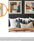 Built Tough Twelve Inch French Cleat Wall Mounting Kit with complete screws used for hanging artwork flush on the wall.