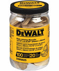 Jar of 100 Pack Plate Joining Biscuits For Woodworking And Furniture Framing No 20 Size Durable Beech Biscuits