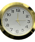 Alloy Clock Face Insert With Long Lasting Arabic Numerals 55mm Diameter Durable Easy Install Watch Face gold tone edge