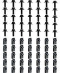 Must Have 100 Pc M6 1.0 Body Bolts And U Nuts Kit For Most Cars Rust Resistant Steel Black Universal Fastening Hardware