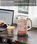 On The Go Grab And Go Portable Electric Kettle 24oz Mini Travel Kettle For Camping And Office 600W Fast Boil with auto shut off