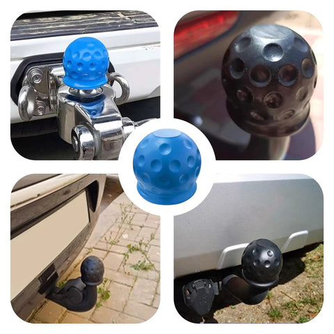 2 Inch Rubber Trailer Ball Cover 2 Pack Waterproof Towing Hitch Ball Protector Dustproof Sleeve Universal Fit For Truck RV Trailer