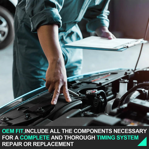 Mechanic inspecting engine with Timing Chain Kit For Chevrolet Malibu Equinox GMC Terrain Buick LaCrosse Regal Verano 2010 2015 Models