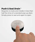 Push and seal drain component of Bellance Matte Black Single Handle Bathroom Sink Faucet With Push And Seal Drain, Fits 1 Or 3 Hole Mount