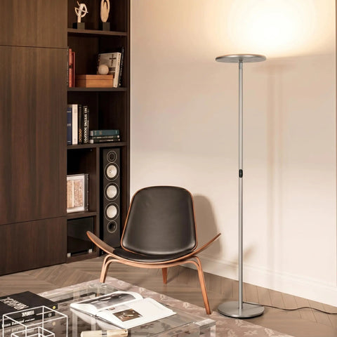 Super Bright LED Floor Lamp Torchiere For Living Room And Office Dimmable Tall Standing Lamp With Warm 3000K Glow 2190 Lumens