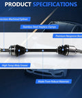 Front CV Axle Assembly for Honda Civic 2006 2007 2008 2009 2010 2011 1.8L Auto Transmission Left And Right Sides Fits LX DX EX EX-L GX LX Sedan Coupe Plug-And-Play Direct Fit Premium Quality Replacement, dual axle with neoprene boots
