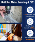 Number Ten By Three Quarter Phillips Flat Head Stainless Steel 410 Self Drilling Self Tapping Screws Heavy Duty Countersunk Fasteners for metal framing applications.