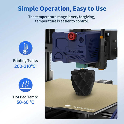 3D printer with black geometric object using 2Kg 1.75mm PLA Filament Bundle Two Black Spools Precise 0.02mm Tolerance Smooth Extrusion