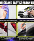 Steps for using Magnetic Gray Metallic Toyota Touch Up Paint Kit 1G3 Color Match For Quick Scratch Repair With 2 In 1 Pen Tip And Brush Car Paint Repair For Toyota Vehicles Easy Fix