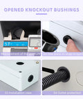 DIY Friendly 50 Pack Black Snap-In Bushing Grommets for Wiring and Tubing installation steps and measurement details