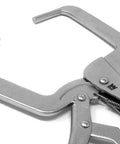 4 Inch Right Angle Clamp For Woodworking And Pocket Hole Joinery With Swiveling Non Marring Pads And Soft Grip Handles Quick Release Lever