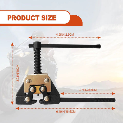 Beefy Heavy Duty Roller Chain Breaker And Detacher Tool For 25 35 40 41 50 60 Chains Including 415H 428H 520 530 dimensions shown