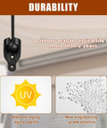 Replacement Roller Shade Bungee Kit With End Cap Tie Downs For Outdoor Roller Shades, heavy duty black hardware, UV feature