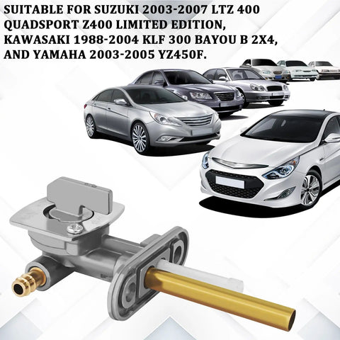 Fuel Petcock Shutoff Valve Kit For Yamaha Suzuki Kawasaki Motorcycles And ATVs With Gasket And Filter Tube Replacement