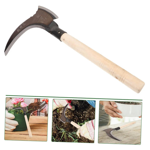 Portable Multifunctional Grass Clearing Sickle For Weeding Harvesting And Gardening With Ergonomic Manganese Steel Handle Non Slip Grip