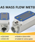 Hella Precise Compact Digital Inline Mass Flow Sensor For Multiple Gases And Water Straight Up Reliable Heat Flow Meter with display.