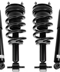 2 Front Struts With Coil Springs And 2 Rear Shocks Replacement Suspension Kit For 2007-2013 Chevrolet Silverado 1500