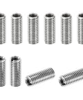 PATIKIL stainless steel thread adapter sleeves, 10 pcs, M8×1.25 male to M6×1 female, 20mm length