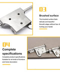 Rock Solid Heavy Duty Sliding Bolt Gate Latch With Padlock Hole For Secure Shed Barn Fence Doors Left Or Right Swinging Steel Hardware close-up of brushed stainless steel latch with smooth edges.
