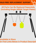 AR500 Steel Target System Three Eighths Inch Thick Heavy Duty Complete Shooting Targets With Stand and replacement parts