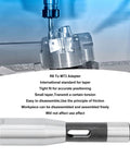 R8 to MT3 adapter in alloy steel with Morse taper socket for milling machine arbor; front view