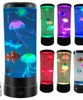 Jellyfish Lava Lamp 16 Color Changing USB LED Night Light Mood Lamp For Home Office Decor With Remote Control six color displays