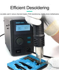 858D Plus Hot Air Desoldering Station With LCD Display Pro Grade Rework Tool For Chip PCB SMD Repairs 750W High Power Fast Heat