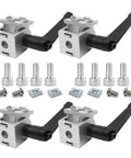 4 Piece Black 2020 Aluminum Extrusion Pivot Hinge Swivel Angle Bracket With Handle For 20 Series 20 By 20 2040 V Slot