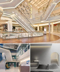 LED Strip Lights 65.6Ft 20m 4000K White With 504 LEDs in a mall and hotel settings showcasing dope brightness 90+CRI