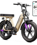 All Terrain Fat Tire Electric Bike For Adults With 1500W Peak Motor 48V 15Ah Removable Battery Step Through Frame 20x4 Tires