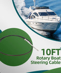 10Foot Rotary Boat Steering Cable For Outboard Motors SSC6210 Compatible With M66X10 Fastconnect Systems Replacement Part