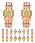 Twenty Pack One Inch Copper Press Union Couplings Lead Free Quick Connect Plumbing Fittings For Type M L K Tubing Potable Water Safe. Featuring heavy duty copper press joints.