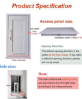 Product Specification for Solid Aluminum Access Door For Crawl Spaces And Attics With Heavy Duty Hinges and Dead Nuts Secure Locking Cover.