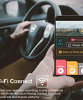 Driver using mobile app for Discreet 4K Ultra HD Dash Cam With 2.4 Inch LCD Screen WiFi 170 Degree Wide Angle G Sensor WDR