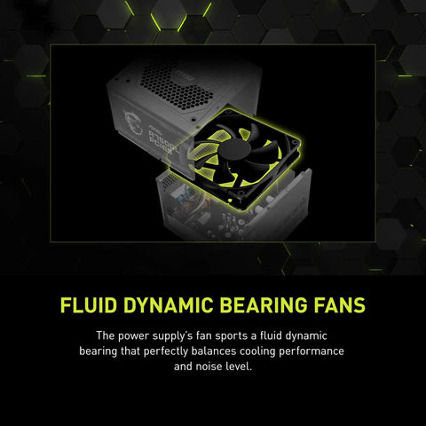 Fully Modular 750W Gaming Power Supply With 80 Plus Gold Compact ATX 3.1 PCIe 5.1 Ready Native Dual Color 12V 2 by 6 Pin Cable Built For Gamers On Modern Rigs Quiet Reliable Performance 10 Year Warranty, PSU fan