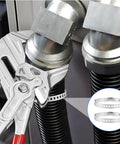 Heavy Duty Stainless Steel Crimping Tool Kit For Hose Clamps And Banding Shafts With Built-In Cutter Perfect For Cars Pipes Machinery CV Joint Boot Work And Universal Jobs on hose clamps