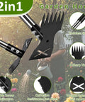 2 In 1 Weed Remover Tool With Long Handle, Vertical Adjustable Weeder, Garden Hoe And Weeding Rake Combo for outdoor use