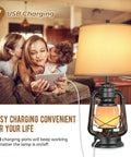 Set Of 2 Farmhouse Table Lamps With USB Port Three Way Dimmable Touch Nightstand Lights Bedside Lamps for Bedroom